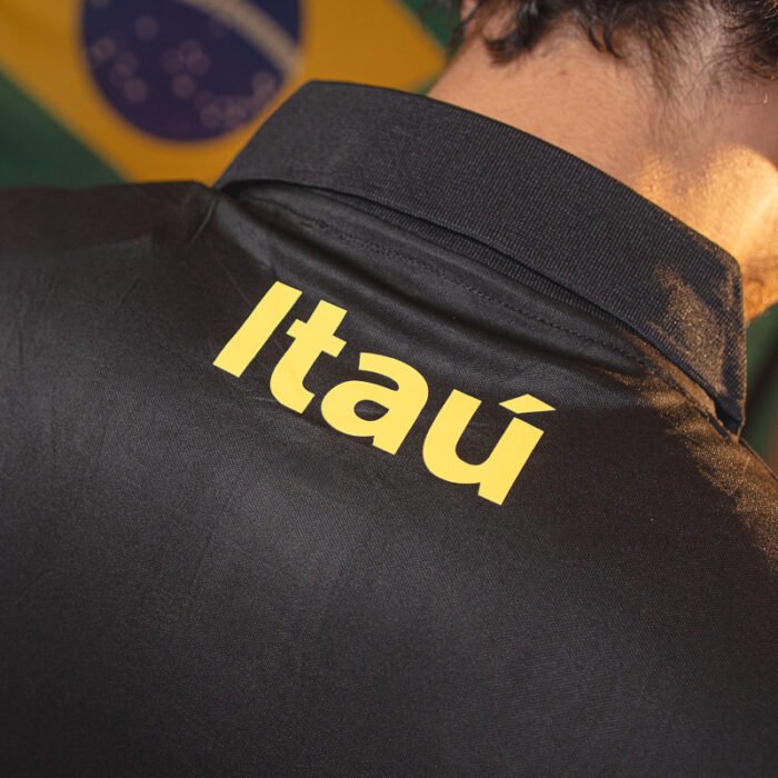 Camisa Pré-Jogo Brasil 2026 - Gola Polo Itaú Guaraná - Preta — foto 2