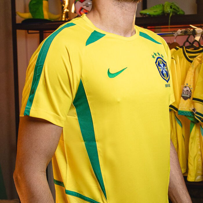 Camisa Titular Brasil 2002 - Retrô Amarela — foto 4