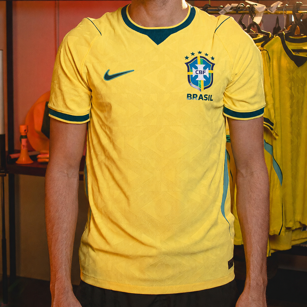 Camisa Titular Brasil 2026 · Jogador — Amarela